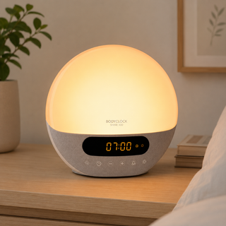 Bodyclock Shine 300 – Sunrise & Sunset Alarm Clock - Bedside Lamp with Custom Light Duration - Wake-Up, Night & Reading Light -
