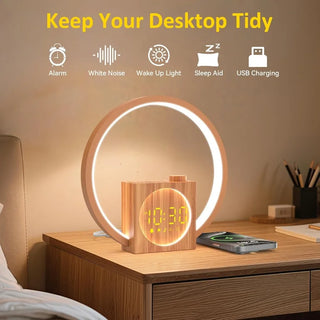 Sunrise Alarm Clock with Sound Machine: White Noise Machine for Heavy Sleepers 12 Light Colors 30 Sleep Sounds 20 Brightness 32